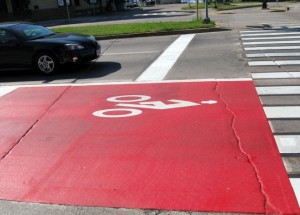 bike box in traffic lane